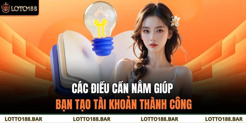 Các điều cần nắm giúp bạn tạo tài khoản thành công