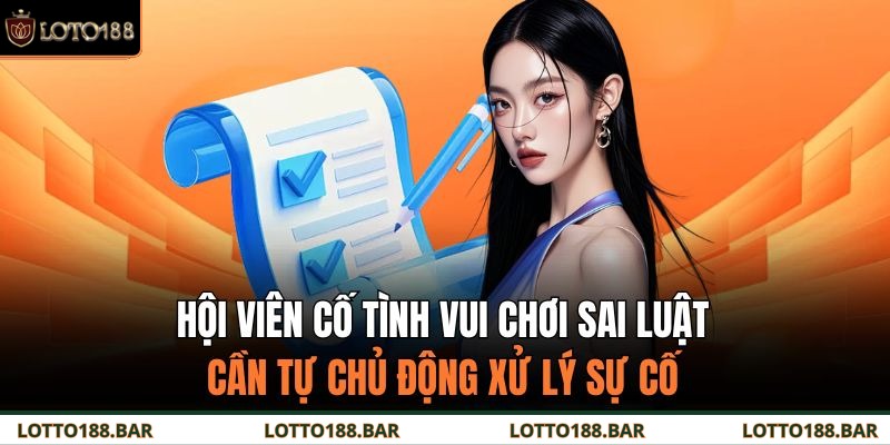 Hội viên cố tình vui chơi sai luật cần tự chủ động xử lý sự cố